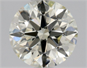 Natural Diamond 0.90 Carats, Round with Excellent Cut, N Color, SI1 Clarity and Certified by GIA