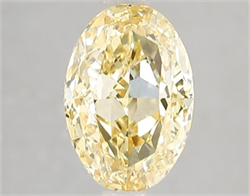 Picture of Lab Grown Diamond 3.02 Carats, Oval with  Cut, Fancy Intense Yellow Color, VS1 Clarity and Certified by IGI