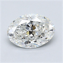 Natural Diamond 1.01 Carats, Oval with  Cut, G Color, VS2 Clarity and Certified by GIA