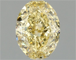 Picture of Lab Grown Diamond 1.58 Carats, Oval with  Cut, Fancy Intense Yellow Color, VS1 Clarity and Certified by IGI