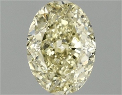 Picture of Lab Grown Diamond 1.59 Carats, Oval with  Cut, Fancy Intense Yellow Color, VS1 Clarity and Certified by IGI