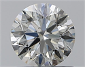 Natural Diamond 0.85 Carats, Round with Excellent Cut, J Color, SI1 Clarity and Certified by GIA