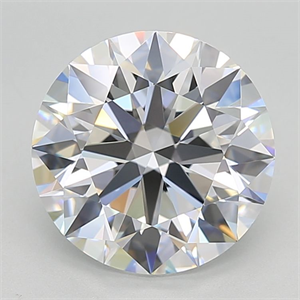 Picture of Lab Grown Diamond 3.02 Carats, Round with Excellent Cut, D Color, VVS2 Clarity and Certified by GIA