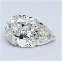 Natural Diamond 1.01 Carats, Pear with  Cut, I Color, SI2 Clarity and Certified by GIA