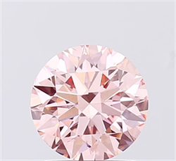 Picture of Lab Grown Diamond 1.28 Carats, Round with Ideal Cut, Fancy Intense Pink Color, VS2 Clarity and Certified by IGI