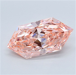 Picture of Lab Grown Diamond 3.55 Carats, HEXAGONAL with  Cut, Fancy Vivid Pink Color, VVS2 Clarity and Certified by IGI