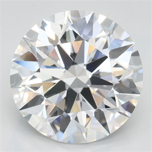 Picture of Lab Grown Diamond 4.07 Carats, Round with Excellent Cut, D Color, FL Clarity and Certified by GIA