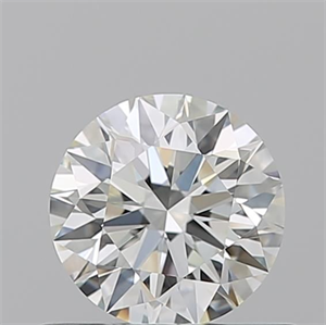 Picture of Natural Diamond 0.58 Carats, Round with Excellent Cut, J Color, IF Clarity and Certified by GIA
