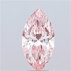 Picture of Lab Grown Diamond 4.02 Carats, Marquise with  Cut, Fancy Vivid Pink Color, VS1 Clarity and Certified by IGI