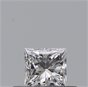 Natural Diamond 0.23 Carats, Princess with  Cut, D Color, VS2 Clarity and Certified by GIA