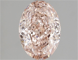 Picture of Lab Grown Diamond 2.22 Carats, Oval with  Cut, Fancy Vivid Pink Color, VVS2 Clarity and Certified by IGI