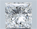 Diamante Natural 1.07 quilates, Princesa , Color E, claridad VS2 y certificado GIA