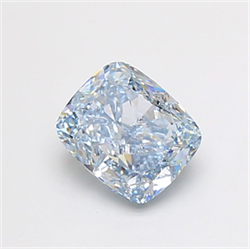Picture of Lab Grown Diamond 2.65 Carats, CUSHION MODIFIED with  Cut, Fancy Vivid Blue Color, VVS1 Clarity and Certified by IGI