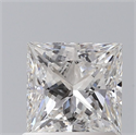 Natural Diamond 1.01 Carats, Princess with  Cut, E Color, VS2 Clarity and Certified by GIA