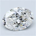 Natural Diamond 2.01 Carats, Oval with  Cut, F Color, VS1 Clarity and Certified by GIA