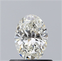 Natural Diamond 0.50 Carats, Oval with  Cut, H Color, VVS2 Clarity and Certified by GIA