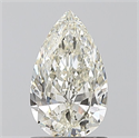 Natural Diamond 1.00 Carats, Pear with  Cut, J Color, VVS1 Clarity and Certified by GIA