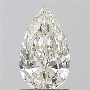 Picture of Natural Diamond 1.00 Carats, Pear with  Cut, J Color, VVS1 Clarity and Certified by GIA
