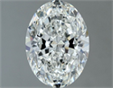 Natural Diamond 1.20 Carats, Oval with  Cut, F Color, VS1 Clarity and Certified by IGI