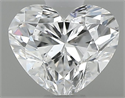Natural Diamond 0.41 Carats, Heart with  Cut, D Color, SI1 Clarity and Certified by GIA