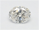 Natural Diamond 0.46 Carats, Oval with  Cut, F Color, I1 Clarity and Certified by GIA