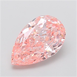 Picture of Lab Grown Diamond 2.57 Carats, Pear with  Cut, Fancy Intense Pink Color, VVS2 Clarity and Certified by IGI