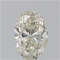 Natural Diamond 1.50 Carats, Oval with  Cut, K Color, SI1 Clarity and Certified by GIA