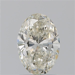 Picture of Natural Diamond 1.50 Carats, Oval with  Cut, K Color, SI1 Clarity and Certified by GIA