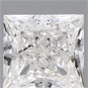 Natural Diamond 0.40 Carats, Princess with  Cut, F Color, VVS1 Clarity and Certified by GIA
