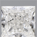 Natural Diamond 0.40 Carats, Princess with  Cut, F Color, VVS1 Clarity and Certified by GIA