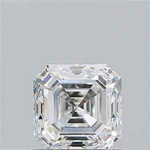 Foto Diamante Natural 0.90 quilates, Asscher , Color F, claridad VVS1 y certificado GIA de