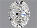 Natural Diamond 0.51 Carats, Oval with  Cut, F Color, VVS2 Clarity and Certified by GIA