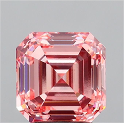 Picture of Lab Grown Diamond 3.01 Carats, Asscher with  Cut, Fancy Intense Pink Color, VS1 Clarity and Certified by IGI