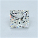 Natural Diamond 0.90 Carats, Princess with  Cut, F Color, VS2 Clarity and Certified by GIA