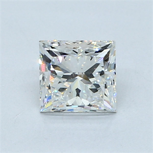 Picture of Natural Diamond 0.90 Carats, Princess with  Cut, F Color, VS2 Clarity and Certified by GIA