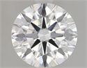 Lab Grown Diamond 2.11 Carats, Round with Excellent Cut, F Color, VS1 Clarity and Certified by GIA