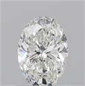 Natural Diamond 1.01 Carats, Oval with  Cut, H Color, VS2 Clarity and Certified by GIA