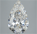 Natural Diamond 4.03 Carats, Pear with  Cut, H Color, VVS1 Clarity and Certified by GIA