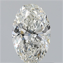 Natural Diamond 0.70 Carats, Oval with  Cut, H Color, VS2 Clarity and Certified by GIA