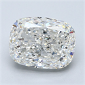 Natural Diamond 5.01 Carats, Cushion with  Cut, F Color, VVS2 Clarity and Certified by GIA