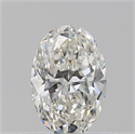 Natural Diamond 0.50 Carats, Oval with  Cut, I Color, VVS2 Clarity and Certified by GIA