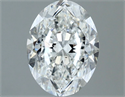 Natural Diamond 1.31 Carats, Oval with  Cut, F Color, SI2 Clarity and Certified by GIA