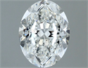 Natural Diamond 1.31 Carats, Oval with  Cut, F Color, SI2 Clarity and Certified by GIA
