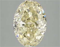 Picture of Lab Grown Diamond 3.10 Carats, Oval with  Cut, Fancy Intense Yellow Color, VS1 Clarity and Certified by IGI