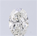 Natural Diamond 1.31 Carats, Oval with  Cut, H Color, SI2 Clarity and Certified by GIA