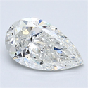 Diamante Natural 1.20 quilates, De pera , Color G, claridad SI2 y certificado GIA