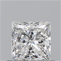 Natural Diamond 0.70 Carats, Princess with  Cut, H Color, VVS1 Clarity and Certified by GIA
