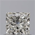 Natural Diamond 0.52 Carats, Princess with  Cut, J Color, VVS2 Clarity and Certified by GIA