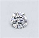 Diamante Natural 0.40 quilates, Redondo , Color E, claridad SI1 y certificado GIA