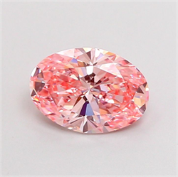 Picture of Lab Grown Diamond 1.53 Carats, Oval with  Cut, Fancy Vivid Pink Color, VS1 Clarity and Certified by IGI